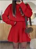 Women's Casual Sportswear Set Stand Collar Two Piece Autumn Winter Style_ecoleips.com