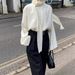 Women's Clothing Women's Style Ribbon Polka Dot Shirt Long Sleeved Top Loose Commuter Fashion Casual Clothing_ecoleips.com