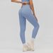 Color Block Thin Strap Padded Crop Top & Stretch Bootcut Workout Pants_ecoleips.com