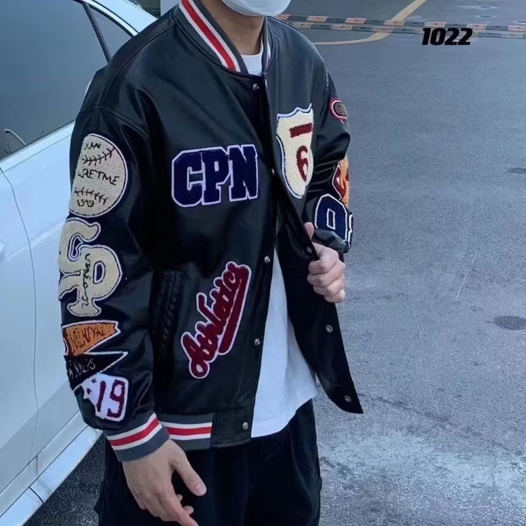 Women's Clothing Jacket High End Men's And Women's Casual Jacket Baseball Jacket PU Leather Loose Top Coat_ecoleips.com