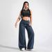 European And American Cross-Border New High-Waisted Slimming Loose Floor-Length Flared Straight-Leg Pants Casual Jeans_ecoleips.com