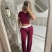 2026 New Fashion Casual Suit Women's Color Matching Body Sculpting Short-sleeved Drawstring Wide-leg Pants Two-piece Set_ecoleips.com