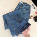Women's Clothing Women's High-Waisted Straight Leg Jeans Blue Floral And Rhinestone Embroidery Retro Wide Leg Design For Spring And Autumn_ecoleips.com
