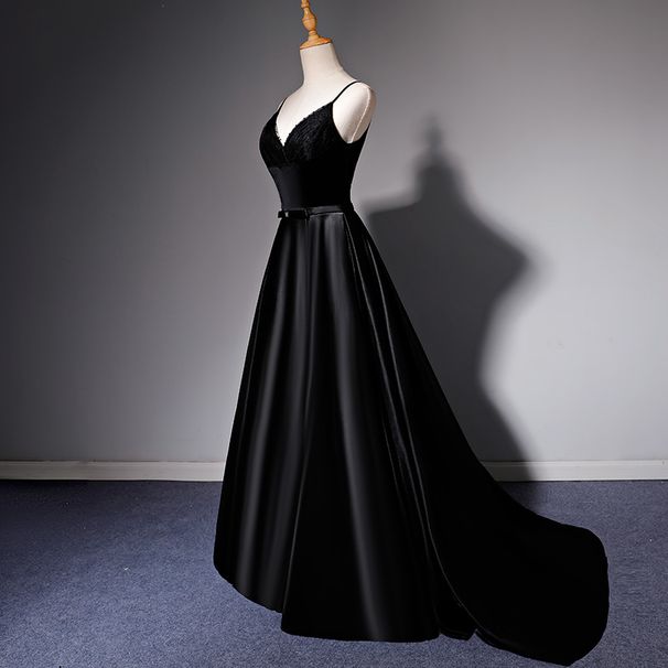 Women's Clothing New Slim Banquet Dress Red Carpet Catwalk Host Tail Performance Long Skirt_ecoleips.com