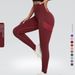 Women's Clothing Seamless Knitted Yoga Trousers Moisture Wicking High Waist Peach Hip Lifting Quick-drying Sports Tights Women's One-piece Delivery_ecoleips.com