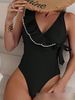 Women’s Black Lace One Piece Swimsuit – Elegant & Sexy European Style Elegant & Timeless Black Lace Swimsuit_ecoleips.com