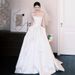 Women's Clothing Light Wedding Dress Tube Top Satin High Grade Bride White Dress Engagement Reception Tail Out Of The Dress For Women_ecoleips.com
