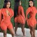 Women's Clothing Sexy Patchwork Jumpsuit Solid Color Long Sleeved Tie-Up Casual Polyester Fashion Romper_ecoleips.com