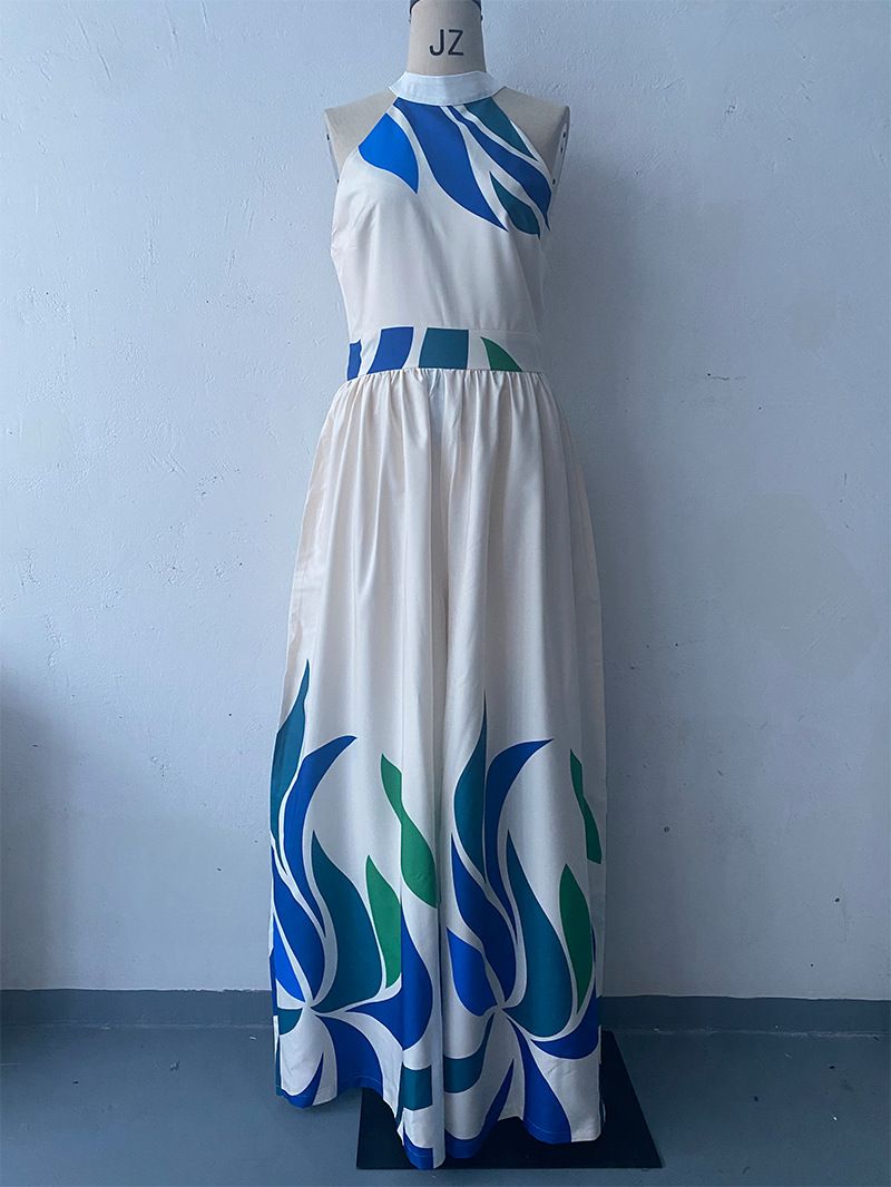 Women's Clothing New Print Sexy Sleeveless Flared Shorts Jumpsuit Fashion Women's Clothing_ecoleips.com