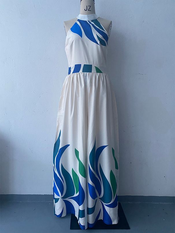 Women's Clothing New Print Sexy Sleeveless Flared Shorts Jumpsuit Fashion Women's Clothing_ecoleips.com