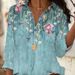 Women's 3D Digital Print Long Sleeve Shirt Urban Temperament Lady Top European American Foreign Trade Fashion_ecoleips.com