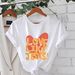 Women's Casual Round Neck Short Sleeve T-Shirt Multi-Color Solid Loose Printed American Style Sports Top_ecoleips.com