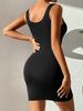 Sexy Strap Mini Dress 2024 New Summer Women Bodycon Club Party Dresses Female Camisole Solid Black White Sheath Sundress_ecoleips.com