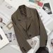 K Short Women's Suit Jacket With A New High-end Design Sense And Versatile Blazer Coat._ecoleips.com