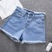 Women's Clothing Summer Denim Shorts For Women New Style Raw Edge Wide Leg Outer Wear Slim High Waist Thin A Line Hot Pants_ecoleips.com