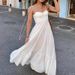Women's Clothing Spring New Women's Temperament Elegant Solid Color High Waist Suspender Sexy Swing Dress_ecoleips.com
