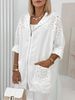 Women's Casual Versatile Jacket Mid-Length Zipper Top Hollowed Out Breathable Loose Fit Slimming_ecoleips.com
