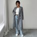 Elegant Button-Down Trench Coat For Women – Minimalist Long Coat In Soft Gray, Polyester, Office & Casual Wear_ecoleips.com