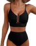High-Waisted Women's Swimsuit Sexy Two-Piece Bikini European American Style Fashion_ecoleips.com