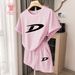 Women's Fashionable Casual Sportswear Set Summer Unisex Versatile T-Shirt Shorts Couple Outfit_ecoleips.com