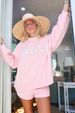Fancy Oversized Fleece Mockneck - Paradise Pink/Hibiscus_ecoleips.com