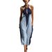 Women's Sexy Halter Neck Belted Midi Dress – Elegant Casual Summer Gown 2026_ecoleips.com