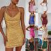 Glamorous Sequin Halter Bodycon Mini Dress - Stretch Polyester High Waist Backless Party Dress For Women_ecoleips.com