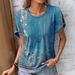 Women's Clothing Women's Casual Ethnic Style T-Shirt Short Sleeve Printed Comfortable Top For Summer_ecoleips.com