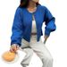 Women's Clothing Aesthetic Button-Up Long Sleeve Knit Sweater For Women - Soft & Stylish Pullover In Pink, Blue, Red, Yellow (S/M/L/XL)_ecoleips.com