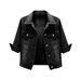 Women's Denim Jacket Spring Summer New Three Quarter Sleeve Short Casual Versatile Top Jacket_ecoleips.com