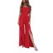 Women’s Clothing Sexy Slim Fit Slit Trousers Tube Top Suspenders Suit Jumpsuit_ecoleips.com