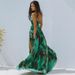 Women's Dark Green Starfish Printed One Piece Swimsuit European American Style_ecoleips.com
