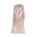 Women's Clothing Lapel Long Sleeved Big Swing Skirt With Belt Single Breasted Long Skirt Positioning Print Dress_ecoleips.com