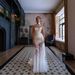Women's Sexy Strapless Fishtail Dress Boning Waist Open Back Slim Elegant Lace See through Long Party Dress_ecoleips.com
