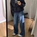 Women's Clothing Retro Curved Blade Jeans Loose Fit Slimming Wide Leg Trousers For Pear Shaped Figures Plus Size Women's Denim Spring_ecoleips.com