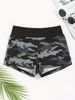 Women Camo Print High Waist Biker Shorts Soft Stretch Tummy Control Workout Shorts Gym Running Athletic Loungewear Short Pants_ecoleips.com