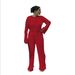 Women's Clothing sexy loose casual pleated long sleeve suit_ecoleips.com