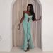 Women's Clothing New High End Design Hollow Solid Color Slit Irregular Suspender Dress_ecoleips.com
