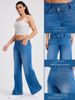 Plus-Size Crisscross Waist Jeans – High-Stretch Relaxed Fit With Cat Whisker & Monkey Pocket (Light/Deep Blue, XS-XL)_ecoleips.com