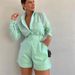 Summer 2026 Fashion European-USA Style Women Lapel Single-Breasted Long Sleeve Shirts + High Waist Shorts Pure Color 2 Piece Casual Sets_ecoleips.com