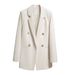Oversized Blazer For Women – Bright-Button British Style Jacket (Petite-Friendly & Age-Defying)_ecoleips.com