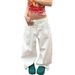 Unisex Punk Style Embroidered Jeans – Oversized Streetwear Denim Pants With Edgy Print (White, S-3XL)_ecoleips.com