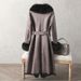 Women's Clothing Luxury Faux Fur Coat Long Elegant Jacket Soft Rabbit Hair Imitation Slim Fit Winter Coat For Ladies (Black, Dusty Rose)_ecoleips.com