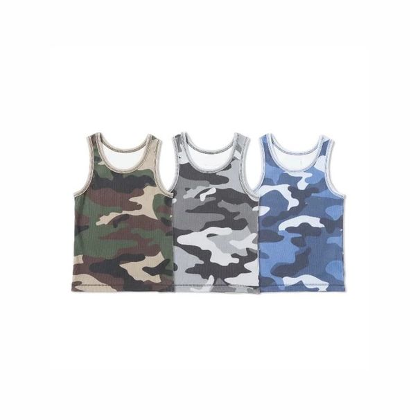 Retro Camouflage Tank Top Sleeveless Summer Fitness Casual Base Layer T-Shirt for Men And Women Slim Fit Sports_ecoleips.com