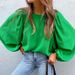 Women's Clothing Solid Color Loose Lantern Long Sleeved Tops For Women Hot Selling Fashion Shirts For Women_ecoleips.com