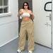 Women’s Clothing large size women's workwear casual pants spring and summer new personality street wide leg trousers_ecoleips.com