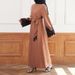 Verve New 2025 Spring Muslim Women's Embroidered Sequin Cuff Robe_ecoleips.com