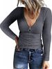 Aria Basics Aria Basics Cross-border European And American Clothing 2023 Autumn New Model Front Zipper Casual Long-sleeve T-shirt Women's_ecoleips.com