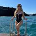 Women's Clothing Swimsuit Black And White Simple Ins Style High End One Piece Swimsuit Swimsuit Female Small Fragrance Style Button Decoration_ecoleips.com