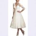 New 2025 mid Length Wedding Dress for Brides with mid Sleeves Deep V Neck Lace Slim Fit Fashionable And Flattering Style_ecoleips.com